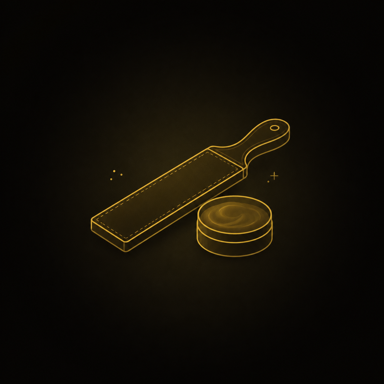 Cuir de strop et pâte de polissage